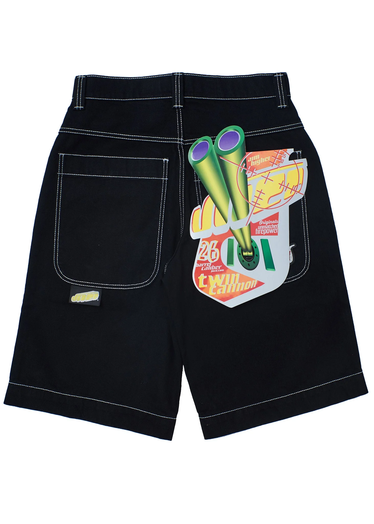 101 Twin Cannon Shorts. 14". Black/Silver J. - Image 6