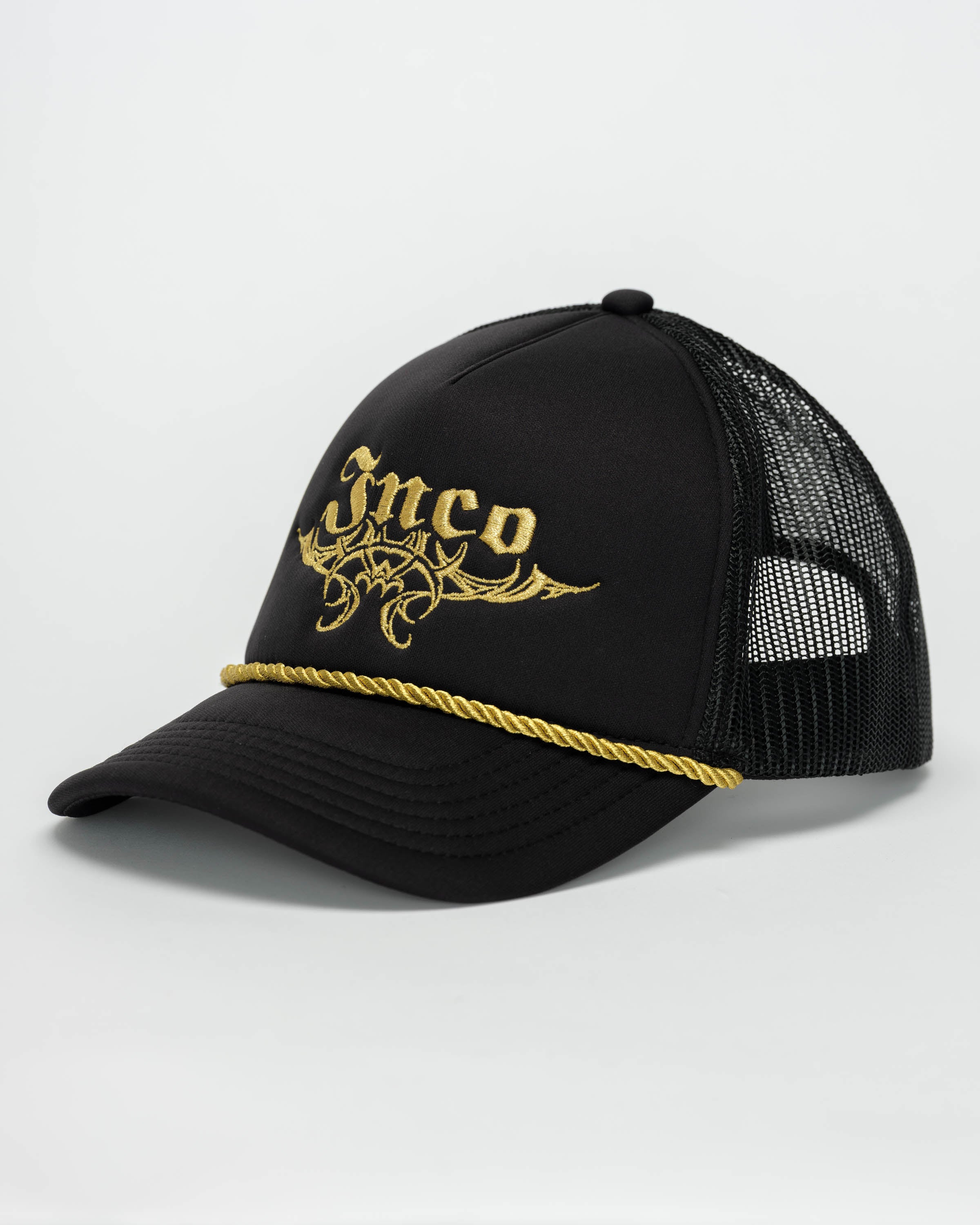 Tribal Trucker Hat. Black/ Gold. - Image 3