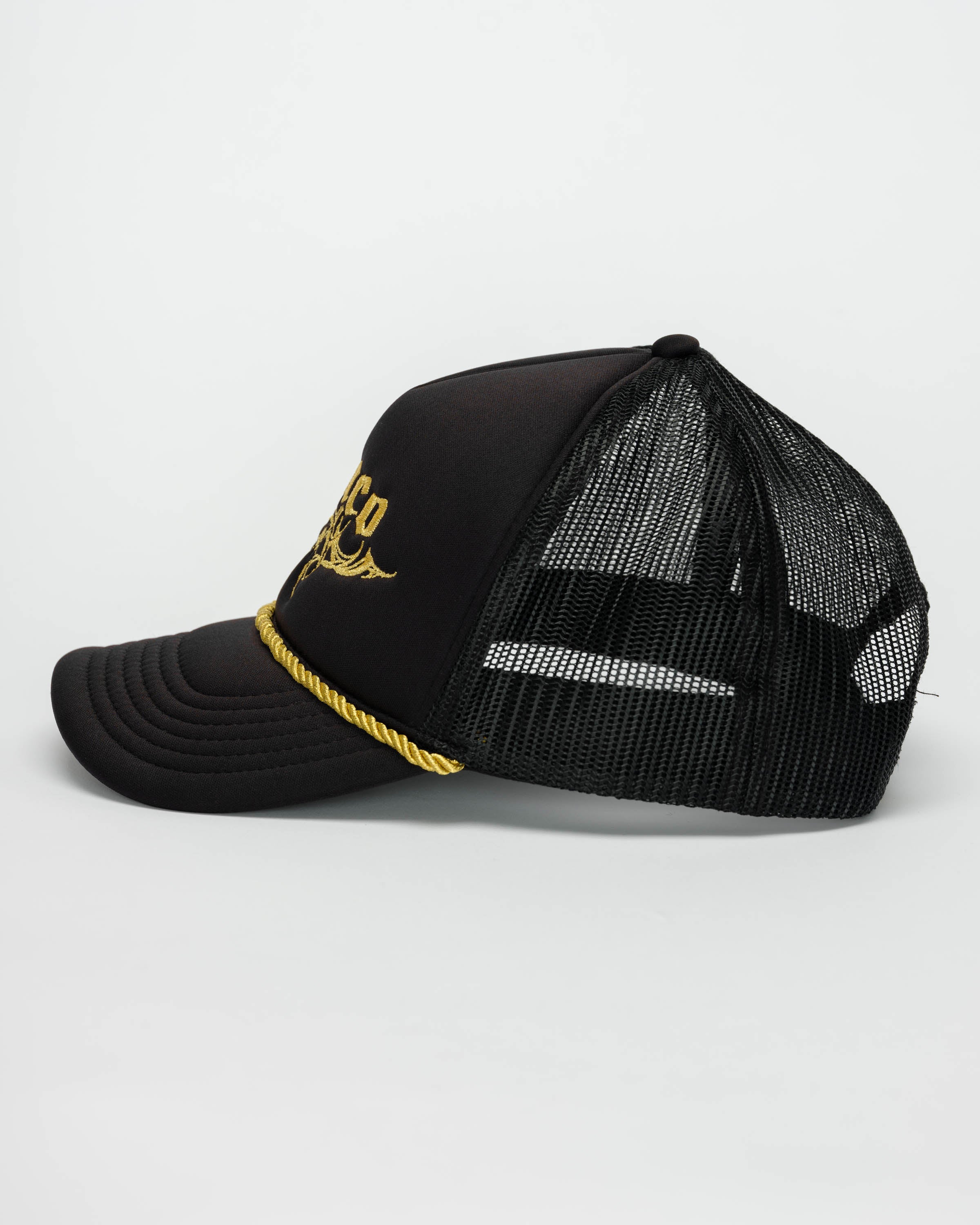 Tribal Trucker Hat. Black/ Gold. - Image 4