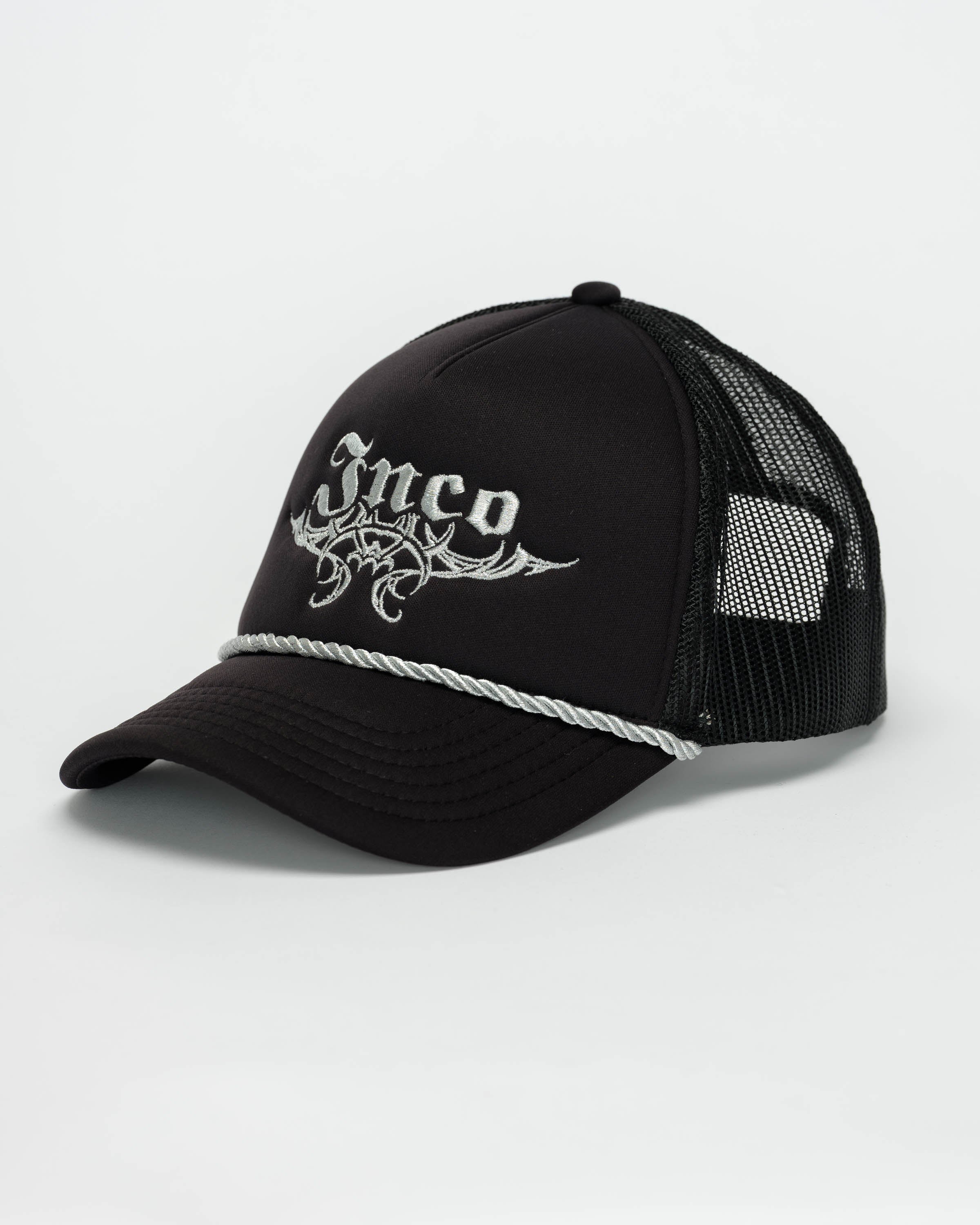 Tribal Trucker Hat. Black/ Silver. - Image 3