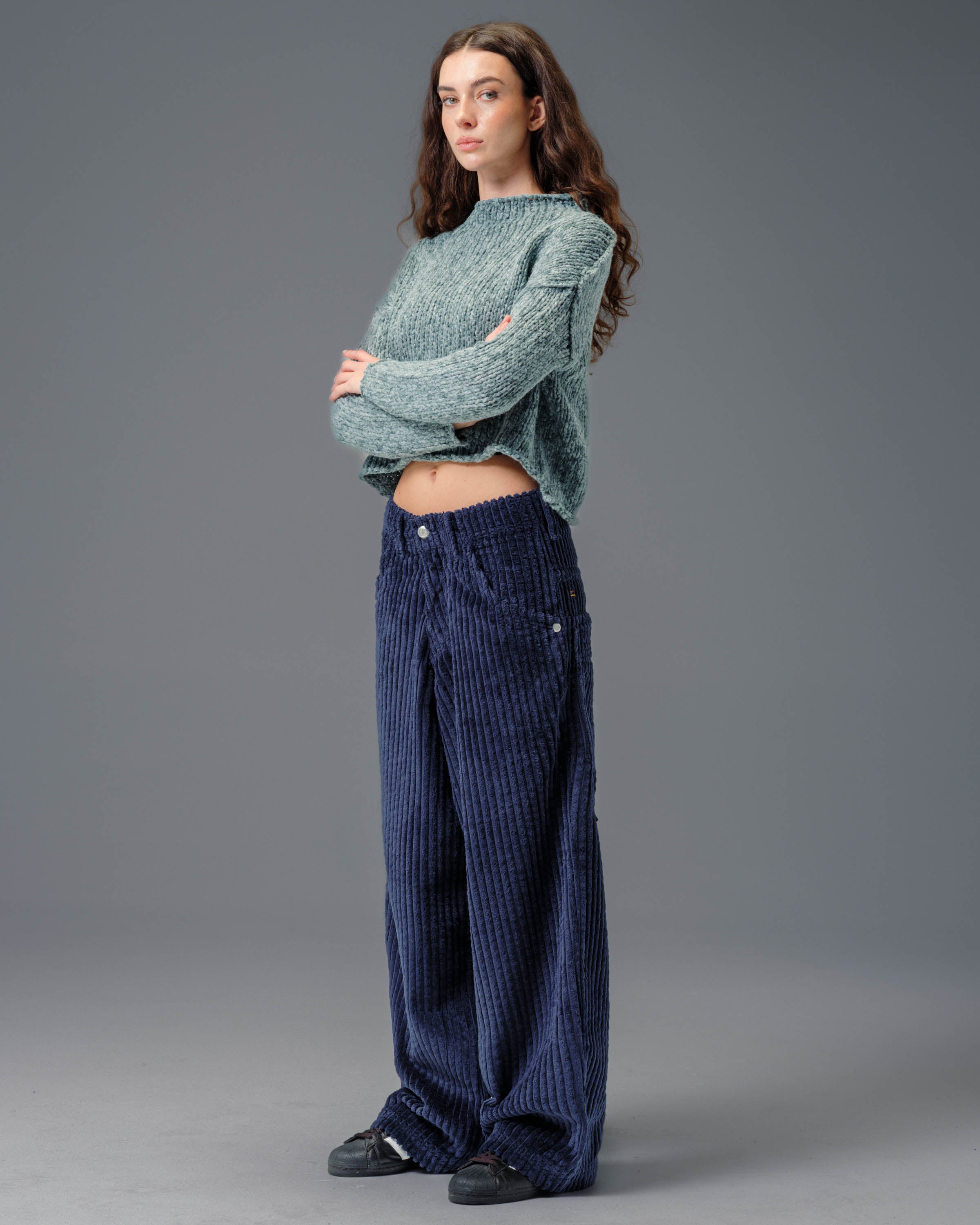 W Wizard. 24". 2 Wale Corduroy. Navy. - Image 4