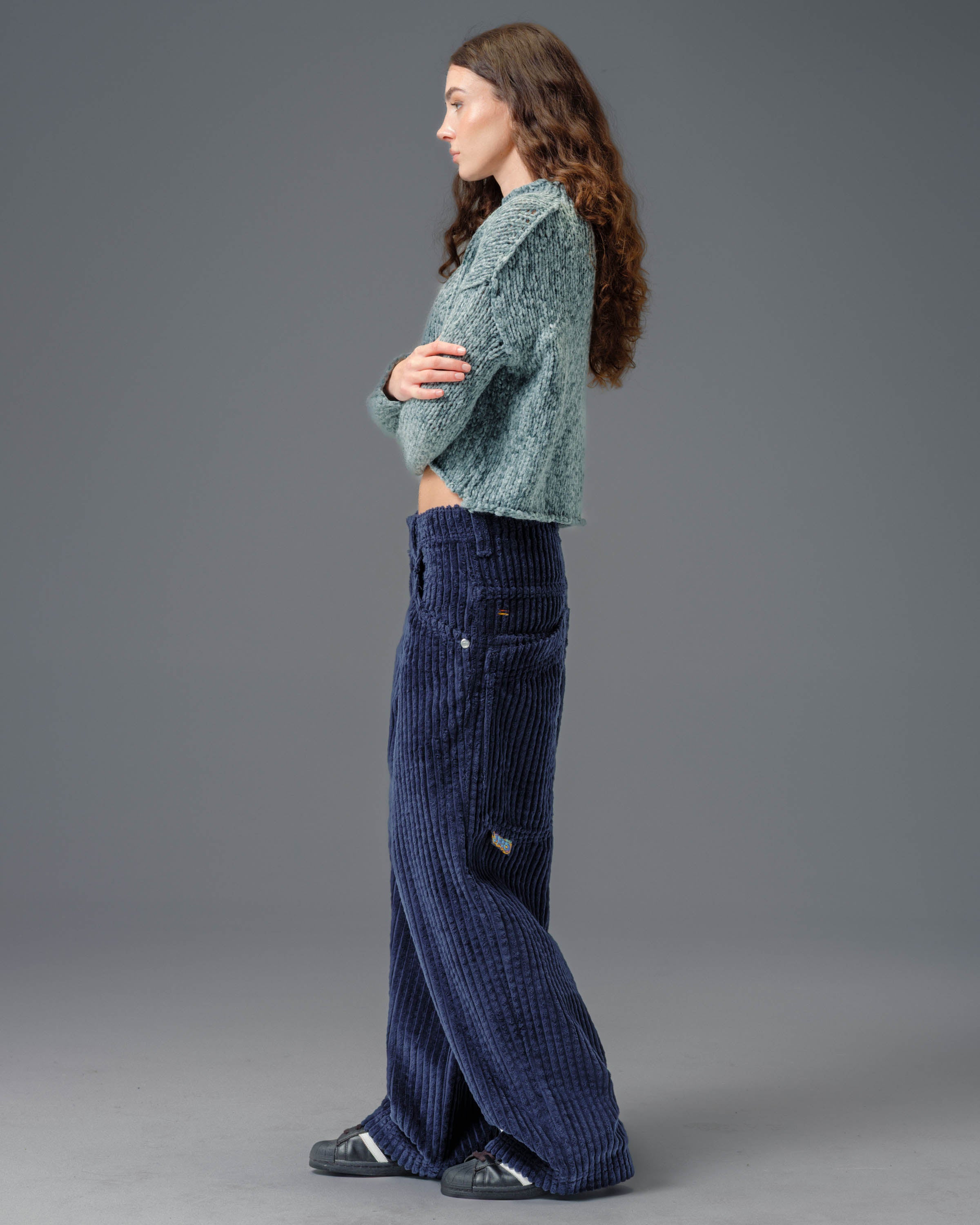 W Wizard. 24". 2 Wale Corduroy. Navy. - Image 5