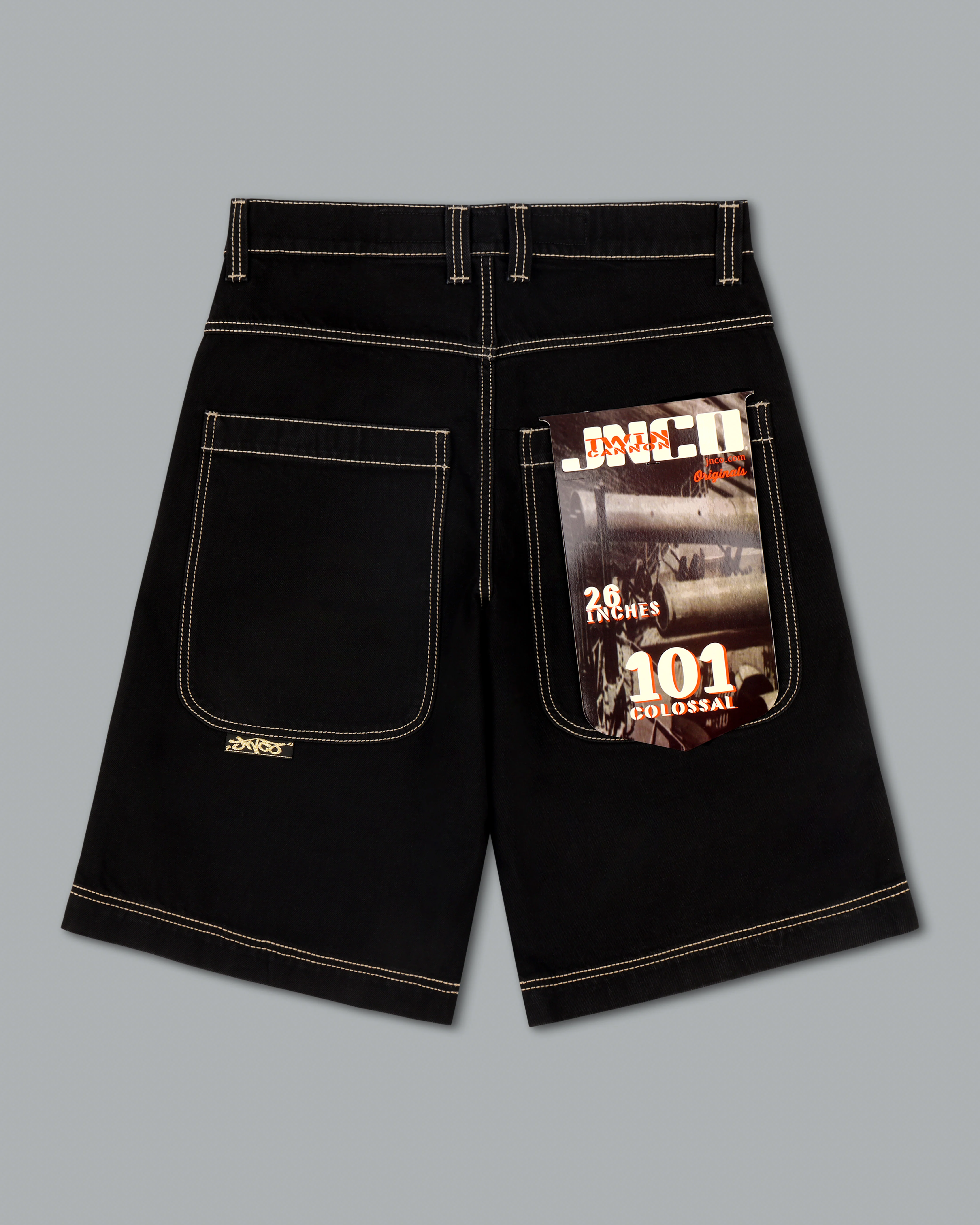 W101 Twin Cannon Shorts. 14". Black/Gold J. - Image 6
